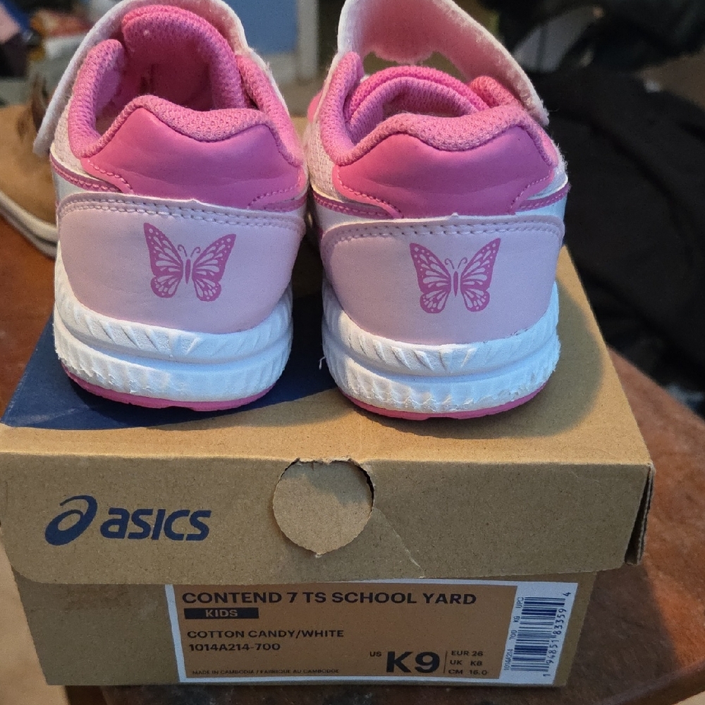 ASICS Kids Sneakers Used - Pink and White